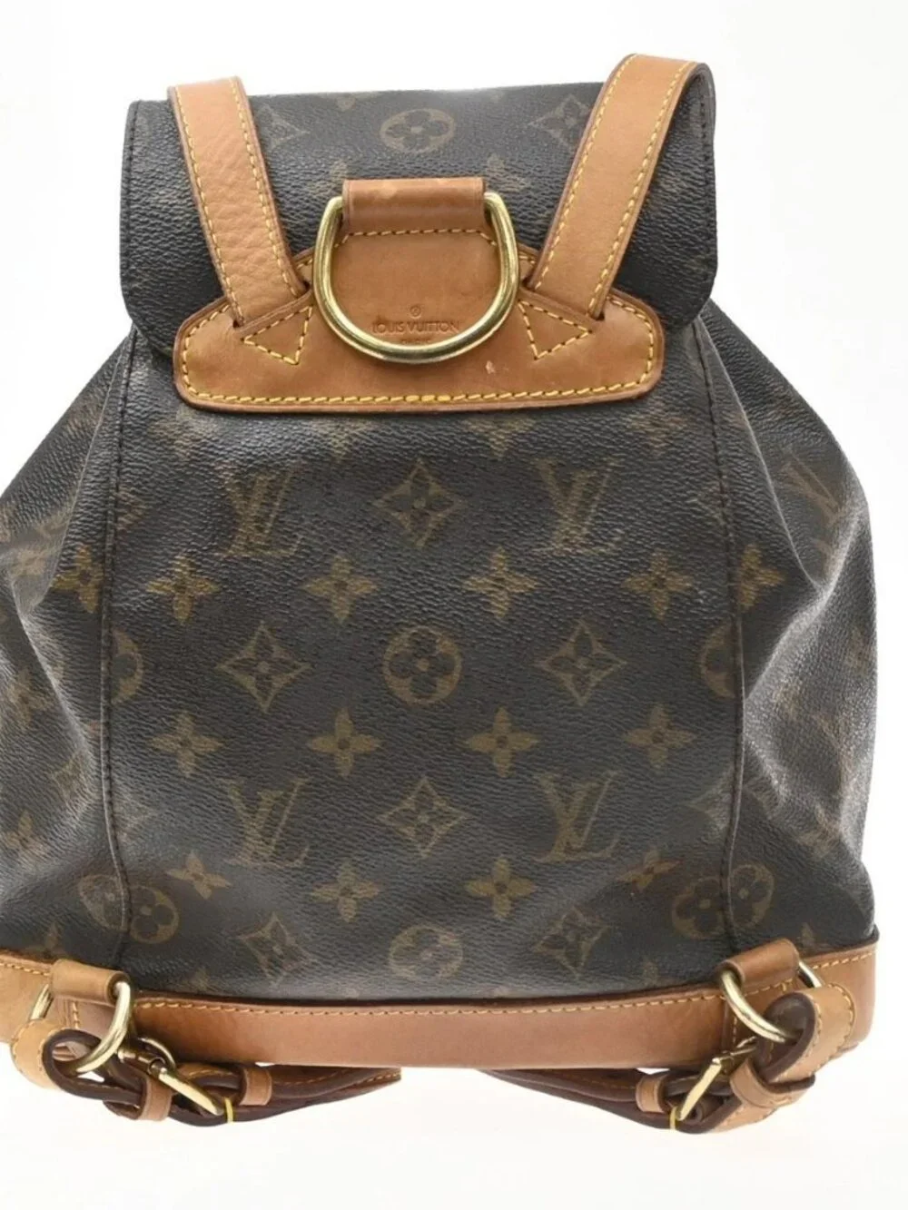 LOUIS VUITTON Montsouris MM Backpack Bag Monogram Leather Brown M51136 72SA234